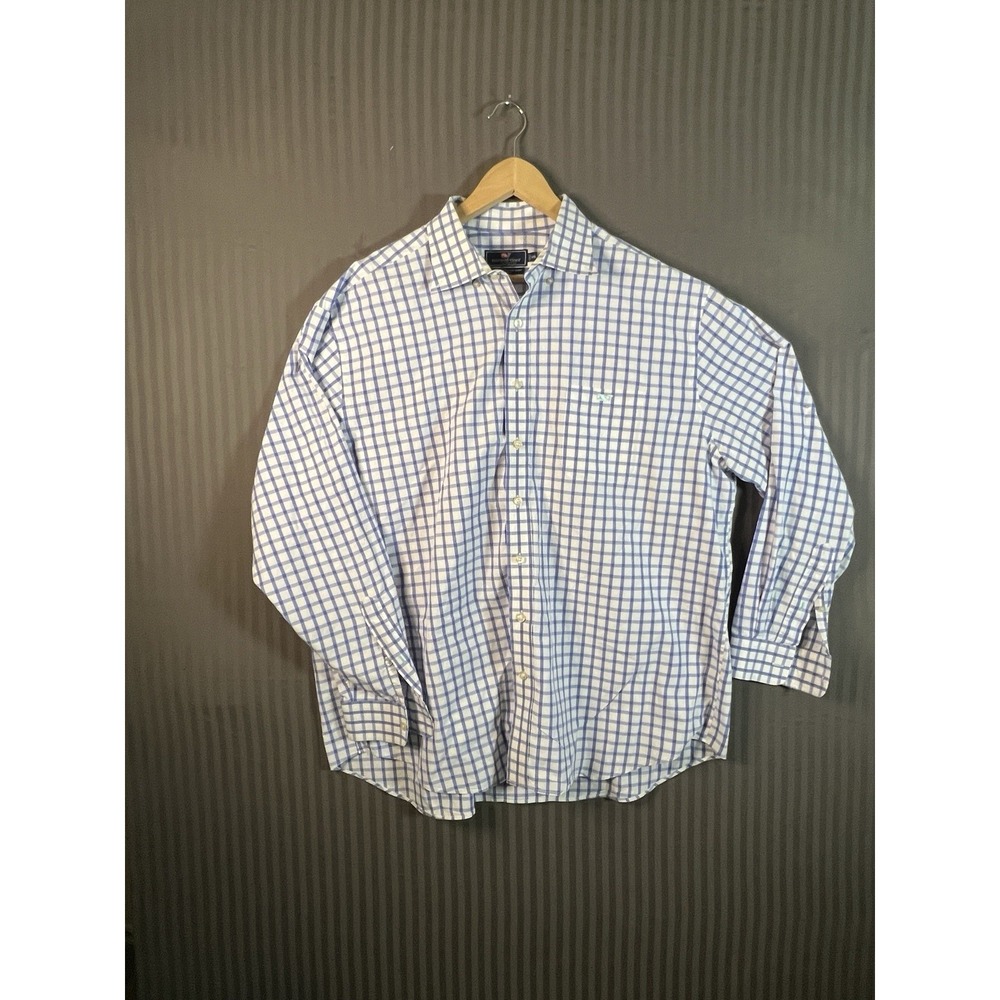 Vineyard Vines Men's Size‎ 2 XL Classic Fit Tucker Shirt Purple Stretch LS